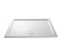 VeeBath Space 40mm Slimline Rectangular Stone Resin Shower Tray for Walk in Wet Room Enclosure Cubicle - 1600 x 760mm