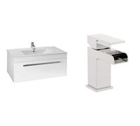 Veebath Sphinx 1000mm Vanity Sink Unit & Waterfall Basin Mixer Tap