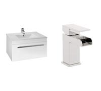 Veebath Sphinx 600mm Vanity Sink Unit & Waterfall Basin Mixer Tap