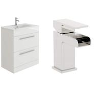 Veebath Sphinx 700mm Vanity Sink Unit & Waterfall Basin Mixer Tap