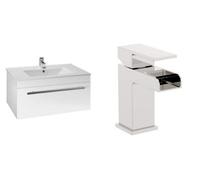 Veebath Sphinx 800mm Vanity Sink Unit & Waterfall Basin Mixer Tap