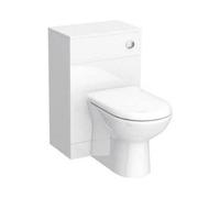 Veebath Sphinx Ceramic D Shaped Back To Wall Toilet - 600 X 200mm Gloss White