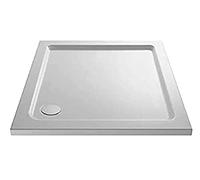 VeeBath Square Shower Tray 1100x900mm Stone Resin Tray for Shower Enclosure Bathroom- White