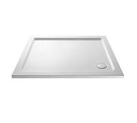 VeeBath Square Shower Tray 1200x800mm Stone Resin Tray for Shower Enclosure Bathroom- White