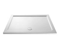 VeeBath Square Shower Tray 1400x700mm Stone Resin Tray for Shower Enclosure Bathroom- White