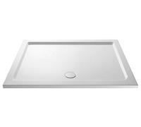 VeeBath Square Shower Tray 1700x800mm Stone Resin Tray for Shower Enclosure Bathroom- White