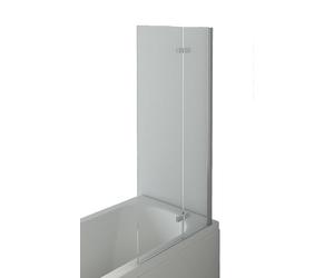 VeeBath SSF031 Fenwick 5mm Bifold Toughened Safety Glass Bath Screen Folding Shower Panel Chrome - 1400x750mm