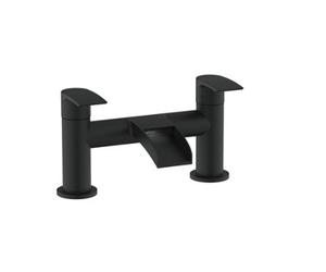 VeeBath Symphony Round Waterfall Bath Filler Mixer Tap - Matt Black