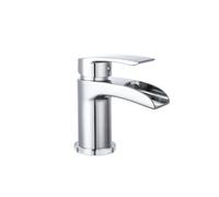 VeeBath Symphony Round Waterfall Mono Basin Mixer Tap With Waste - Chrome