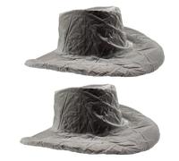 VEEBELL Cowboy Hat Cover - Plastic Waterproof Rain Hat Cover - Hat Protector Clear - Men's Rain Hat Cowboy Hat Covers for Dust & Rain, White-XL, XL