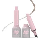 VEECCI Angled Eyebrow Brush Pen - Waterproof Microblading Pencil for Natural Brows & Hairline - Long-Lasting, Quick-Drying, Suitable for All Brows Multifunctional Beauty Tool(Grey Brown)