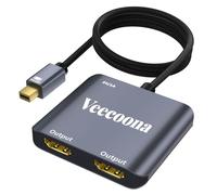 Veecoona Mini DisplayPort to Dual HDMI Adapter | 4K60Hz for Dual Monitors