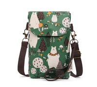 Veediyin Cute Crossbody Purse for Teen Girls kawaii Phone Purse coin Wallet Key Bag Birthday Gifts for 3-12 Year Old Girl, Green, 20" L x 13" W x 2"H