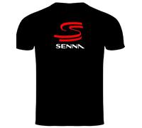 veedub clothing Ayrton Senna T-Shirt Novelty Racing Design Black 3XL