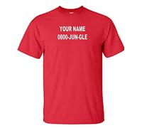 veedub clothing im a Celebrity Jungle t Shirt (After Ordered Message ME with Name ETC) (red, L)