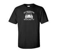 veedub clothing Italian Job self Preservation Society t Shirt (Black, M)