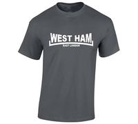 veedub clothing West Ham T Shirt in Charcoal Medium East London Madness Londoner Football Design