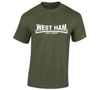 veedub clothing West Ham T Shirt in MILGREEN XXL East London Madness Londoner Football Design
