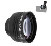 Veedzoens 105mm Macro Lens for iPhone Android Smartphone, Compatible with SmallRig NEEWER Phone Cage, with 17mm Thread Universal Phone Lens Clip and Black Portable Bag