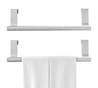 Veehaolu 2PCS Over Door Towel Rail, Stainless Steel No Drilling Holder with Non-Scratch Pad Over Door Towel Rail