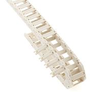 Veekaft 1 m White Open Plastic Cable Drag Chain with Inner Dimensions of 10 mm x 20 mm, R18 for 3D Printers and CNC Machines (10 x 20, R18)