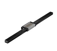 Veekaft Black Coating MGR Rail MGR15 Miniature Linear Guide 350mm with MGN15H Carriage Suitable for 3D Printer CNC (350mm,MGN15H,1)
