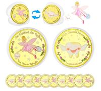 VEEKAY Tooth Fairy Coin, 10 Coloured Gold Coins, Tooth Fairy Gift, Gold Coins with Different Patterns on Both Sides, Colorful Tooth Fairy, Teeth, Commemorative Coin