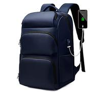 Veektac 15.6 Inch Laptop Backpack Mens, Waterproof Anti Theft Travel Backpack with USB Charging Port for Business Office College School (Blue)