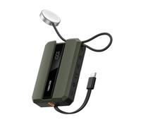VEEKTOMX PD 30W Power Bank Fast Charging, 10000mAh Small Portable Charger, Travel Essentials with Built-in USB C Cable, Charging Bank for iWatch, Powerbank for iPhone 15/Sumsang/Pixel, etc