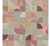 VEELIKE Abstract Building Block Geometric Wallpaper Pink Geometric Contact Paper Peel and Stick 44.5 cm × 300 cm Removable Patterned Wallpaper Art Deco Wall Paper Roll Living Room Bathroom Nursery
