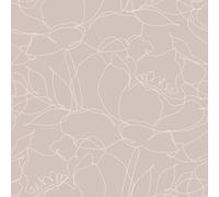 VEELIKE Abstract Nude Pink Floral Wallpaper Self Adhesive 44.5 cm x 300 cm Vintage Peonies Flower Art Deco Wallpaper for Bedroom Bathroom Removable Patterned Wall Mural Pink Contact Paper for Walls