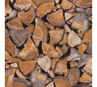 VEELIKE Brown Chopped Firedwood Wallpaper Wood Contact Paper Wood Log Pile Sticky Back Plastic Vinyl Wrap for Furniture Stickers Self Adhesive Cabinet Cover Bathroom Living Room 40 cm × 300 cm