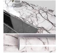 VEELIKE Crackles Grey Marble Wallpaper for Bathroom Waterproof Peal and Stick Kitchen Countertop Self-adhesive Contact Paper Oil-proof Vinyl Wall Sticker Removable Easy to Clean 40cm x 300cm