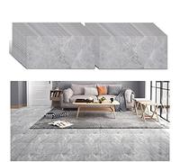 VEELIKE Grey Cement Flooring Sticker Tile Vinyl Peel and Stick for Kitchen Backsplash Bathroom Living Room Home Decoration Self-Adhesive Floor Tile Sticker Waterproof Decor 24 Pieces 60cm x 30cm