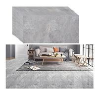 VEELIKE Grey Floor Tiles Self Adhesive Concrete Effect Vinyl Flooring Stick on Tiles for Bathroom Floor Stickers Vinyl Plank Vinyl Flooring Kitchen Bedroom Waterproof 12 Pieces 60cm x 30cm
