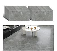 VEELIKE Grey Marble Vinyl Flooring Self Adhesive Floor Tiles Sticker Stick on Tiles for Bathroom Floor Vinyl Tiles Garage Floor Stickers Kitchen Flooring Plank Flooring 1.5mm 60cm×30cm 24 Pieces