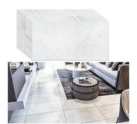 VEELIKE Kitchen Vinyl Floor Sticker Tile Self-Adhesive Oilproof PVC Flooring Sticker Tile Waterproof for Living Room Bathroom Peel and Stick Backsplash Decorative Tile Sticker 12 Pieces 60cm x 30cm