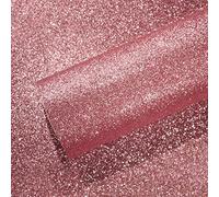 VEELIKE Pink Glitter Wallpaper Sparkle Contact Paper Self Adhesive Vinyl Wrap for Furniture Lining Paper for Drawers Bedroom Light Pink Glitter Fabric for Girl's Room Walls Cabinets Cover 40cm×300cm