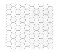 VEELIKE Stick on Wall Tiles White Hexagon Wall Tiles Self Adhesive 24 Pieces Peel and Stick Backsplash Kitchen Tile Stickers Bathroom Fireplace Waterproof Removable 30.5 cm × 30.5 cm