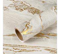 VEELIKE Thick Beige Marble Effect Wallpaper 40cm×900cm Matte Marble Vinyl Wrap for Worktop Bathroom Wallpaper Waterproof Kitchen Counter Top Vinyl Covering Cabinet Contact Paper Self Adhesive