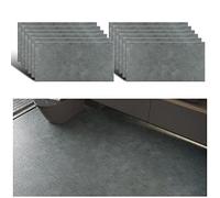 VEELIKE Thicken Grey Vinyl Flooring Peel and Stick Vinyl Floor Tiles Vintage Concrete Effect Tile Stickers for Bathroom Livingroom Stick on Floor Tiles for Kitchen Waterproof 60cm x 30cm 12 Pieces