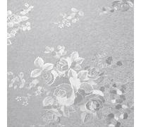 VEELIKE Vintage Silver Grey Wallpaper Textured Rose Contact Paper Embossed Floral Wallpaper Patterned Sticky Back Plastic Grey Vinyl Wrap for Furniture Sticker Removable Bedroom Hallway 40cm×300cm