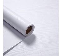 VEELIKE White Wood Wallpaper Self Adhesive Sticky Back Plastic Wood Effect Contact Paper for Furniture Sticker Bedroom 40cm x 900cm Vinyl Wrap for Kitchen Cupboards Vinyl Worktop Covering Waterproof