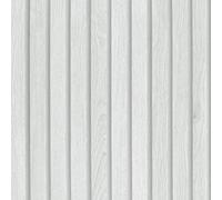 VEELIKE Wood Slat Wallpaper Beadboard White Wood Effect Wallpaper for Bedroom Bathroom Panel Effect Wall Paper Removable Furniture Vinyl Wrap for Kitchen Cupboards Stickers Waterproof 40cm x 300cm