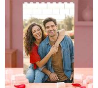 VEELU Personalised Photo Building Bricks Diy Gifts for Men Women Custom Picture Jigsaw Puzzle Blocks Anniversary Birthday Valentines Gifts for Him Her Boyfriend Girlfriend Couple Family
