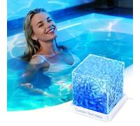 VEELU Personalized Rechargeable Water Ripple Shower Light for Bathroom & Bathtub - Ocean Wave Projector Light, 16-Color Lamp, LED Mood Light for Bedroom, Spa, Kids, Valentine’s Day Gift