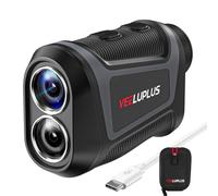 VEELUPLUS Golf Rangefinder with Slope, Golf- 660 Pro Laser Rangefinder, Flag Pole Locking Vibration, 6X Magnification, Rechargeable, Magnet Mount Range Finders with LCD Clarity View