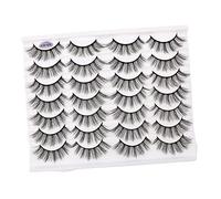 Veemoon 1 Box Natural Curled False Eyelashes Handcrafted Makeup Lashes for Daily Party Professional Use Soft Realistic Look Comfortable Wear for Makeup
