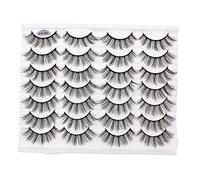 Veemoon 1 Box Natural Curled False Eyelashes Manual Polishing for Makeup Realistic Look Easy to Use for Personal and Professional Beauty Applications
