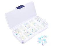 Veemoon 1 Box Styles Rainbow Ab Glass Crystal Charms Pendants for Jewelry Making Necklace Bracelet Earring DIY Accessories Elegant Pendants for Easy Stringing for Craft